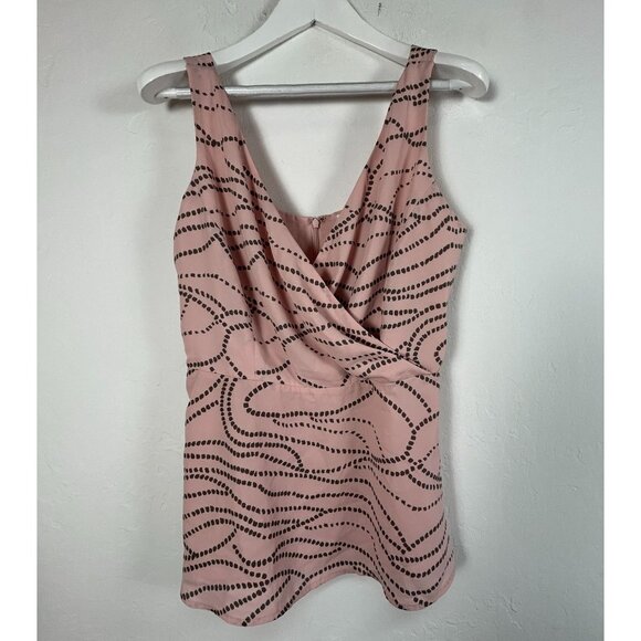 Cabi Womens Sophia Tank Top Size 12 Pink Gray Printed Sleeveless Blouse Casual - Picture 1 of 10